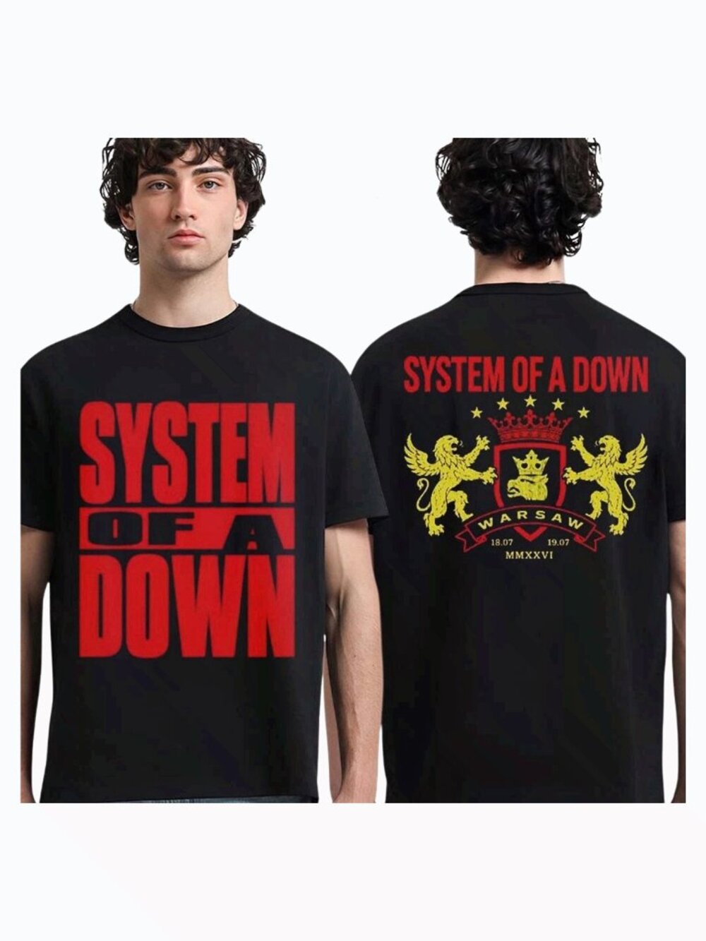 SOAD Warsaw Poland 2026 PGE Narodowy 2-Sided Concert Tee